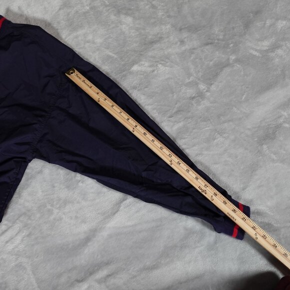 Vintage IZOD Pullover Windbreaker Jacket Mens M Nylon Lightweight Blue 90s - Picture 8 of 8